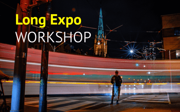 Animation of long exposure images by workshop participants